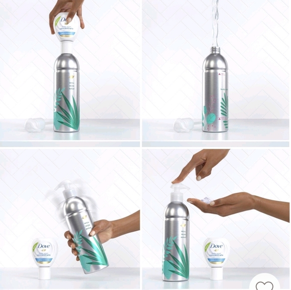 Dove Body Wash Refill Concentrate and Reusable Aluminum Bottle - Picture 3 of 4